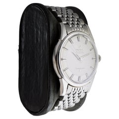 Omega Constellation en acier inoxydable avec cadran et bracelet d'origine années 1950