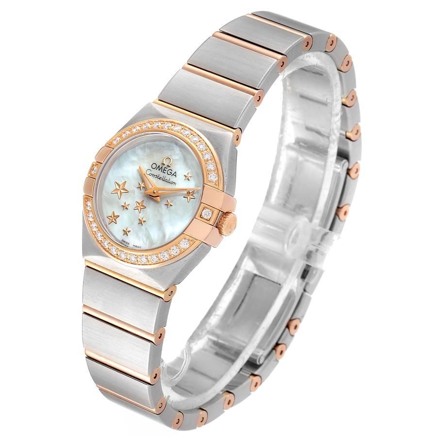 Omega Omega Constellation Star Stahl Roségold Diamant-Uhr 123.25.24.60.05.002 Damen im Angebot