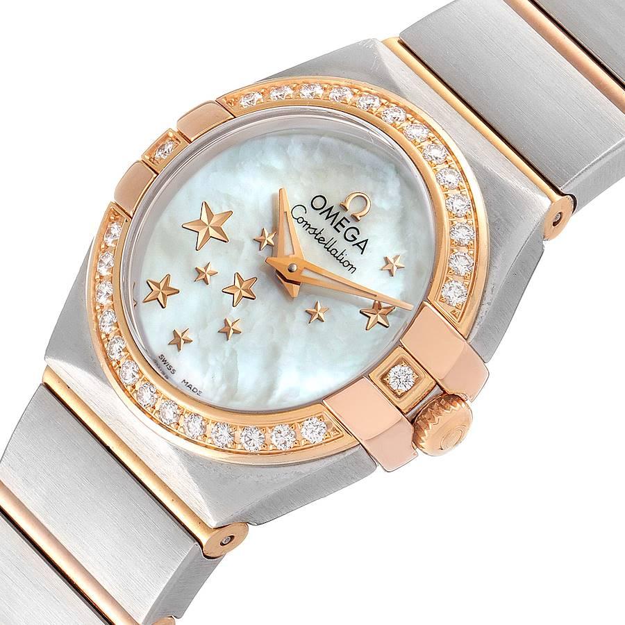 Omega Omega Constellation Star Stahl Roségold Diamant-Uhr 123.25.24.60.05.002 im Angebot 1