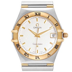 Used Omega Constellation Steel 18 Karat Yellow Gold Men's Watch 1312.30.00 Card