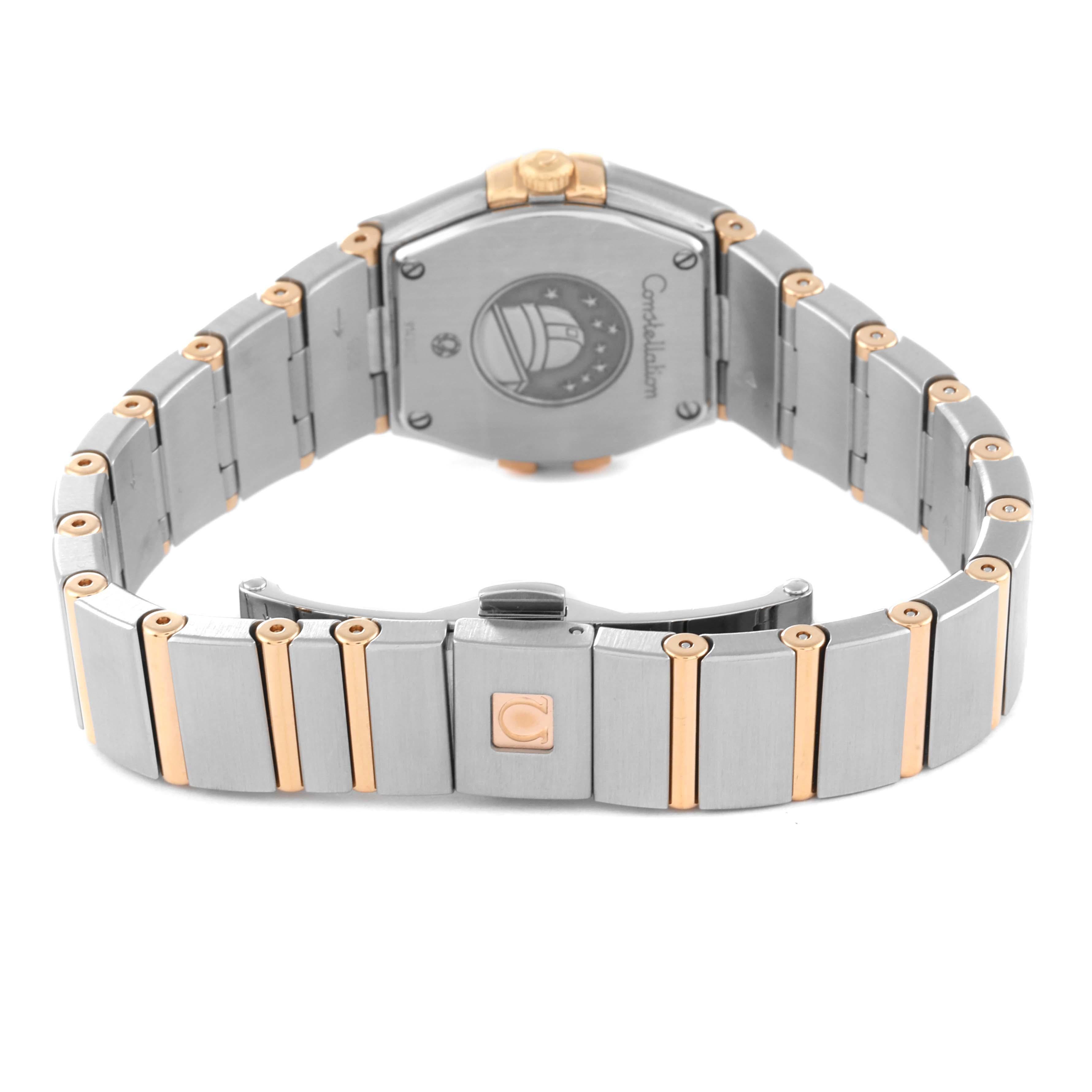 Omega Constellation Steel Rose Gold Diamond Ladies Watch 123.25.24.60.53.001 en vente 3