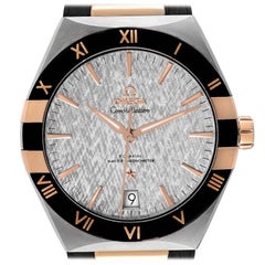 Omega Constellation Steel Rose Gold Mens Watch 131.23.41.21.06.001 Box Card