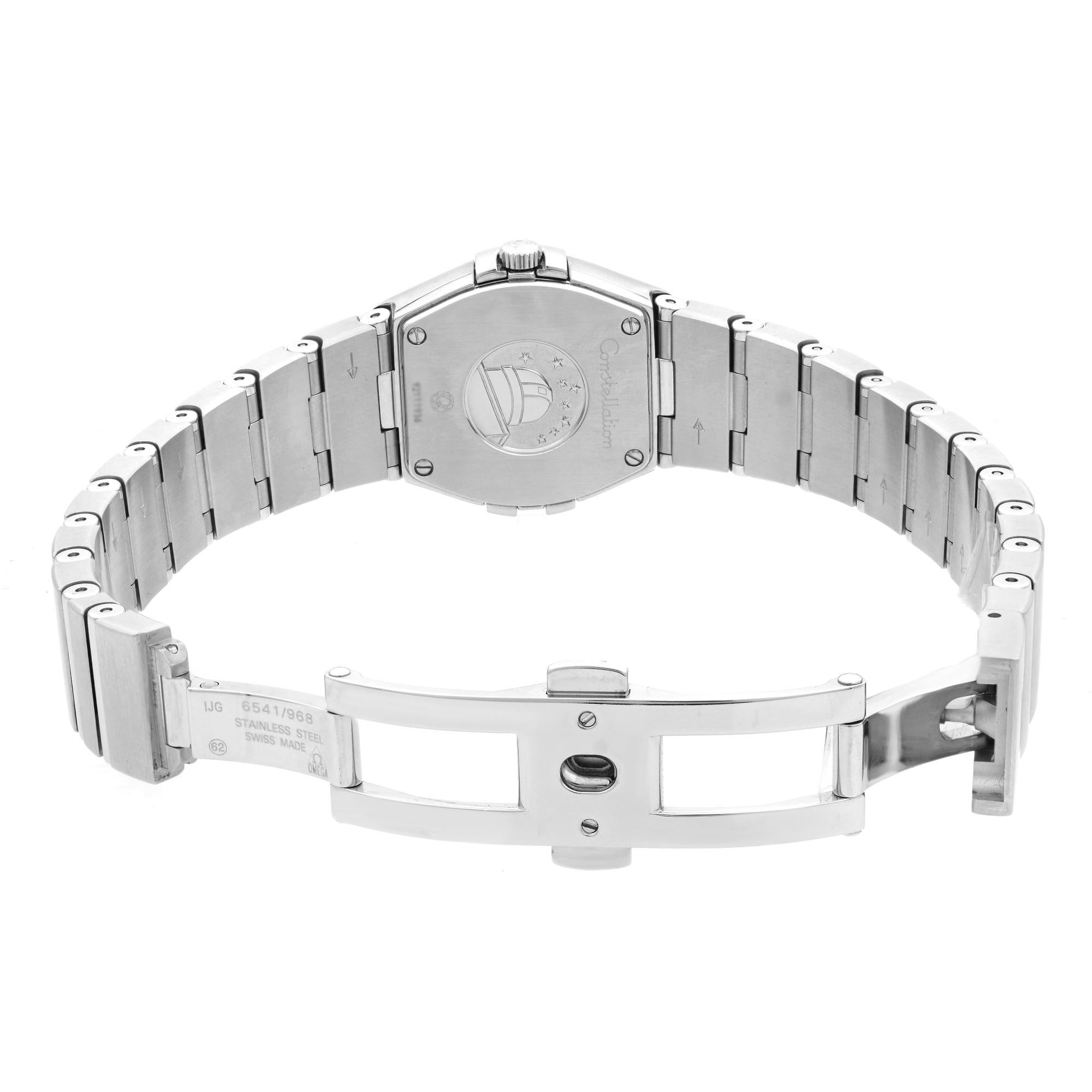 Omega Constellation Steel White MOP Dial Quartz Ladies Watch 123.15.24.60.55.002 1
