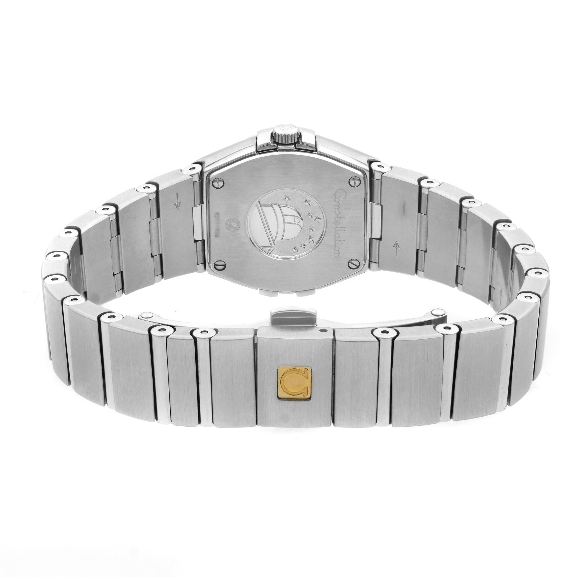 Omega Constellation Steel White MOP Dial Quartz Ladies Watch 123.15.24.60.55.002 2