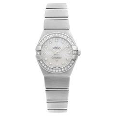 Omega Constellation Steel White MOP Dial Quartz Ladies Watch 123.15.24.60.55.002