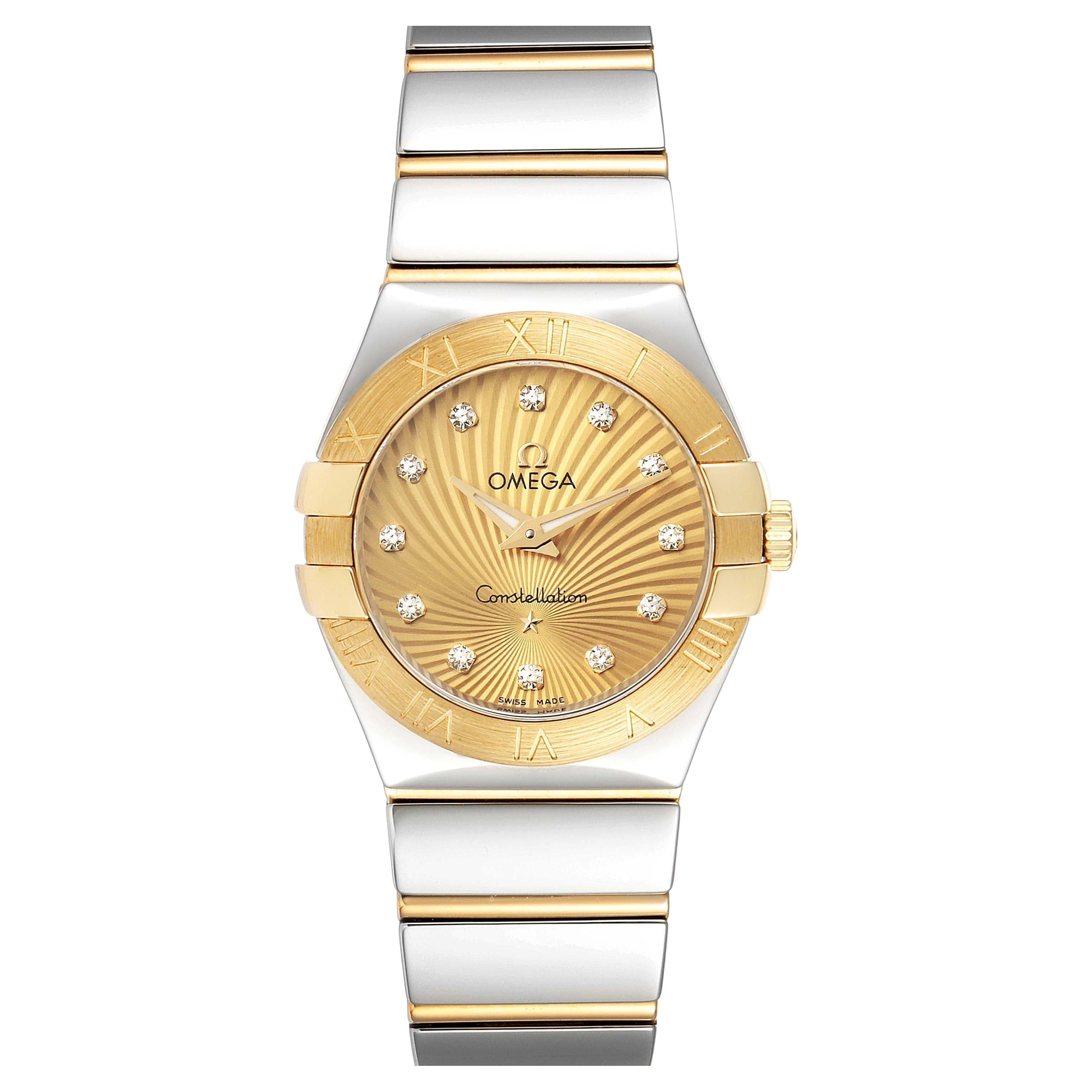 Reloj Omega Constellation Acero Oro Amarillo Diamante 123.20.27.60.58.002 en venta