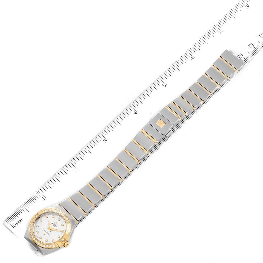 Omega Constellation Steel Yellow Gold Diamond Watch 123.25.24.60.52.001 For Sale 1