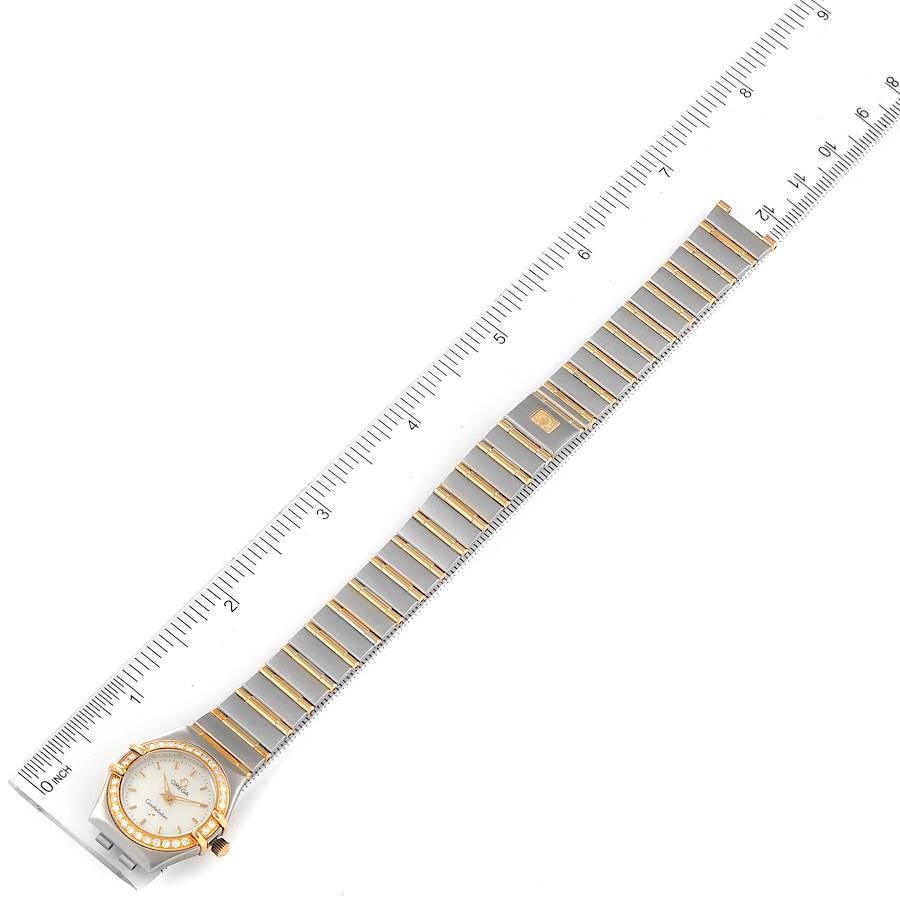 Omega Constellation Steel Yellow Gold MOP Diamond Ladies Watch 1267.70.00 For Sale 4