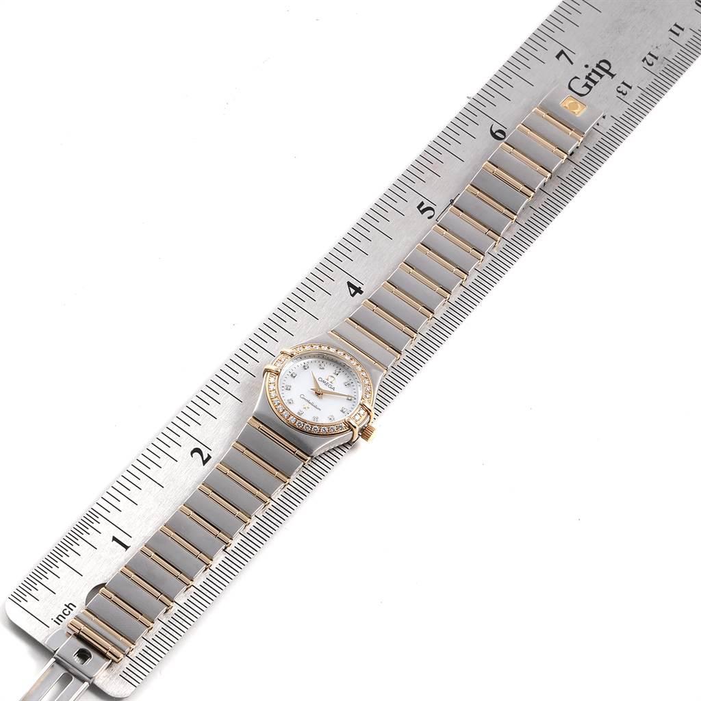 Omega Constellation Steel Yellow Gold MOP Diamond Ladies Watch 1267.75.00 For Sale 3