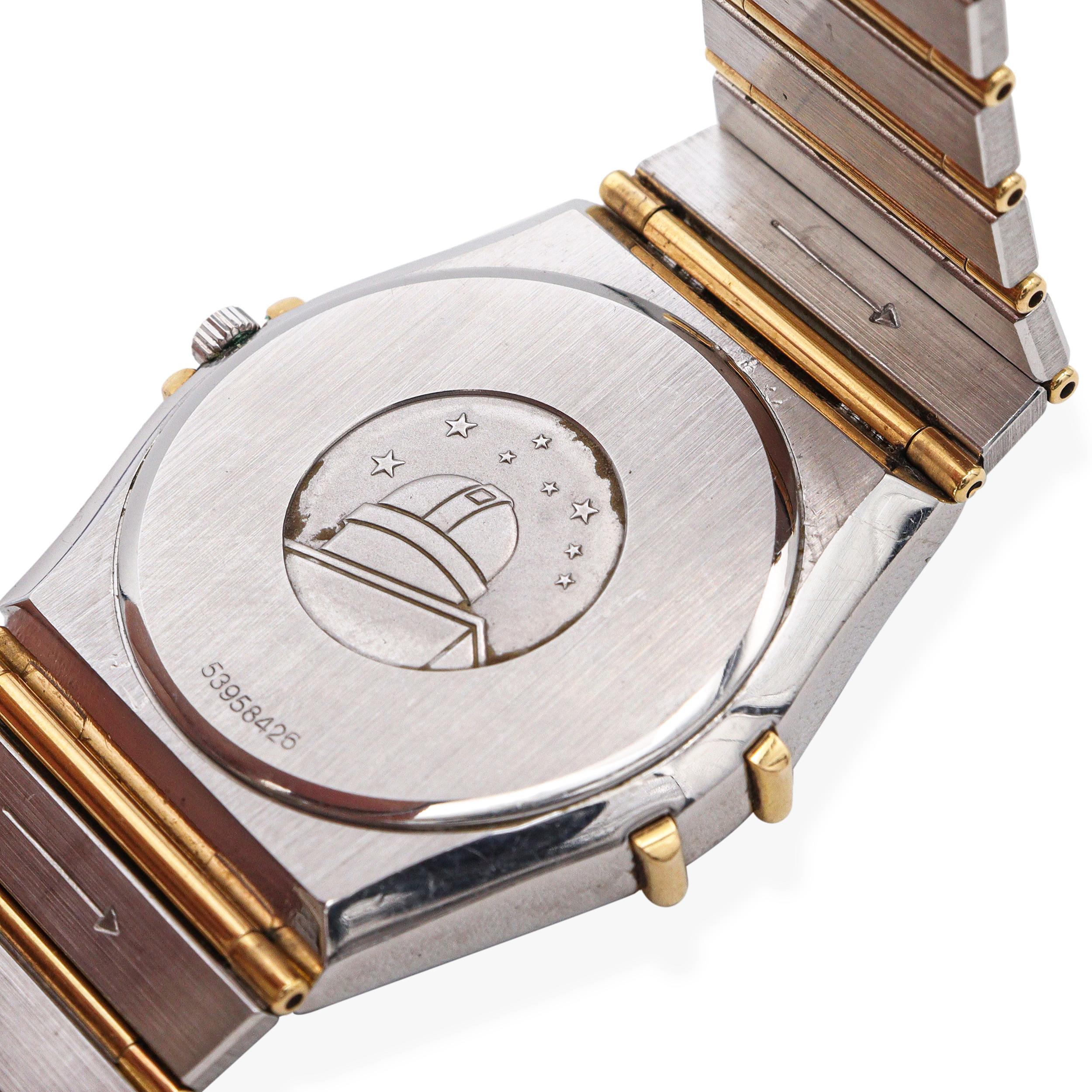 Uomo Omega Constellation Two Tone Day Date Quartz Men's Watch in vendita