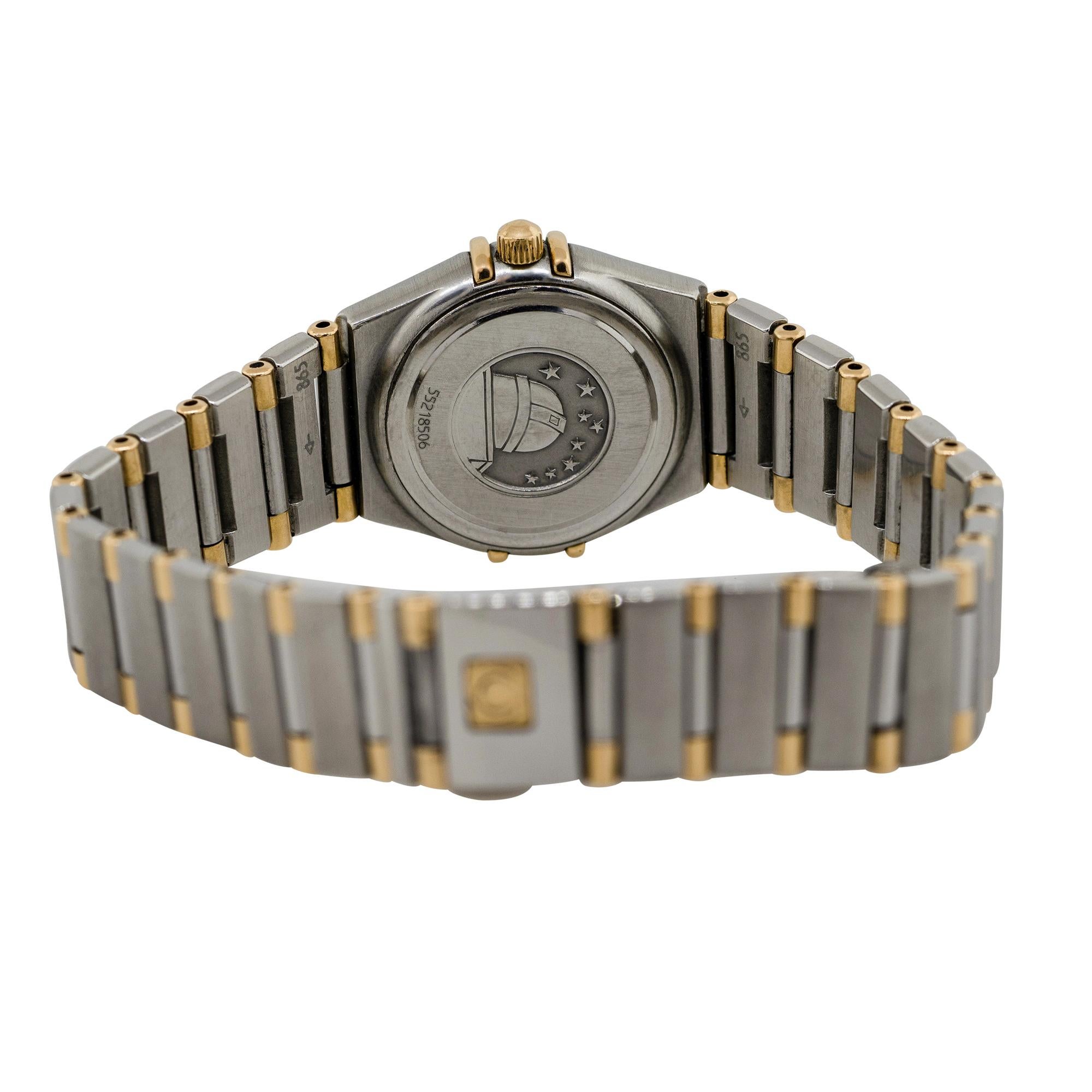 Omega Constellation, zweifarbige Gold-Zifferblattuhr Damen