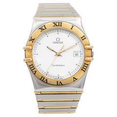 Omega Constellation Orologio da uomo bicolore in acciaio inossidabile con data e quarzo
