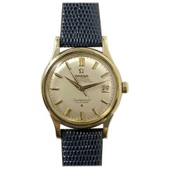 Omega Constellation Montre-bracelet à calendrier automatique vintage en or jaune avec calendrier automatique