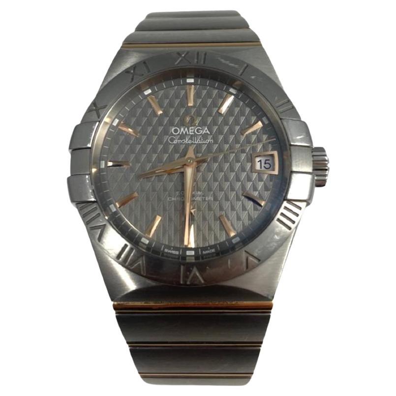 Omega Constellations Ref. 123.10.38.21.06.002 Two Tone Gray Dial Watch For Sale