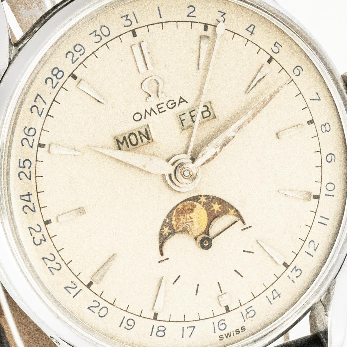 Omega Cosmic Triple Date Calendar Moonphase 35mm For Sale 2