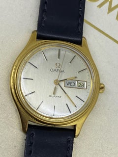 Omega Day-Date c1979 Swiss Quartz 18K Gold-Plated S/Steel 35mm Mens' Watch