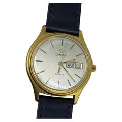 Omega Day-Date c1979 Swiss Quartz 18K Gold-Plated S/Steel 35mm Mens' Watch