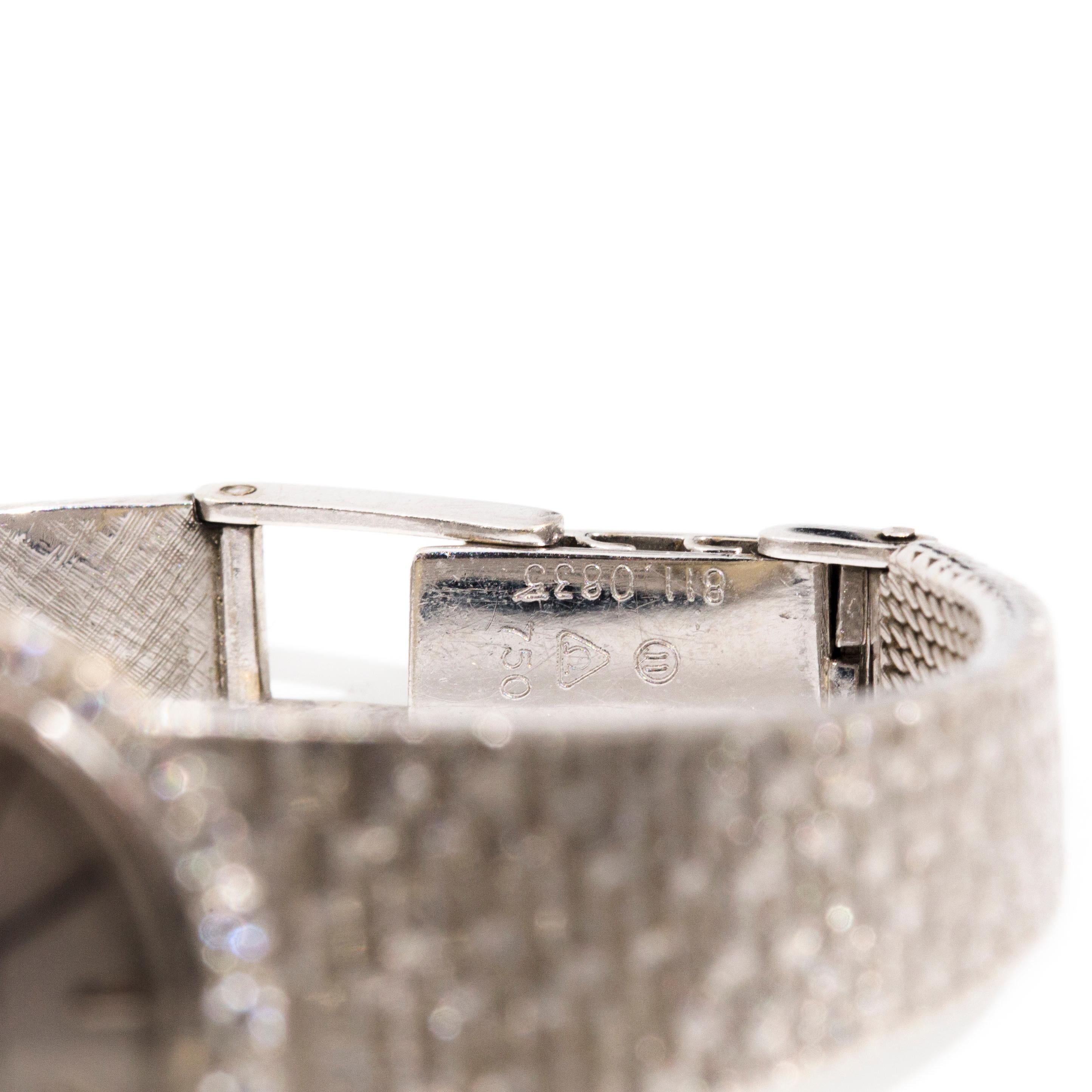  Omega De Ville 18 Carat White Gold and Diamond Vintage Ladies Automatic Watch 3