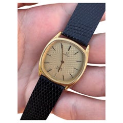 Omega De Ville 1910099 Honeycomb Dial Cal1365 Gold Plated Men Watch