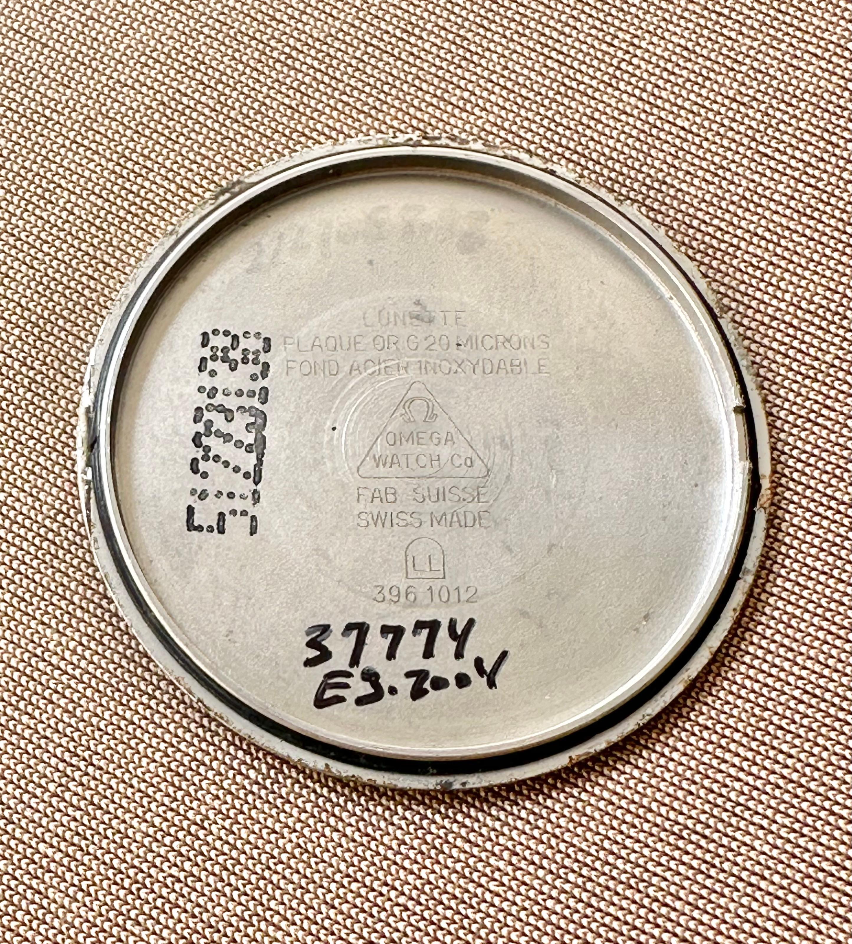 Omega De Ville 3961012 Vergoldete dünne Uhr mit goldenem Datum 1