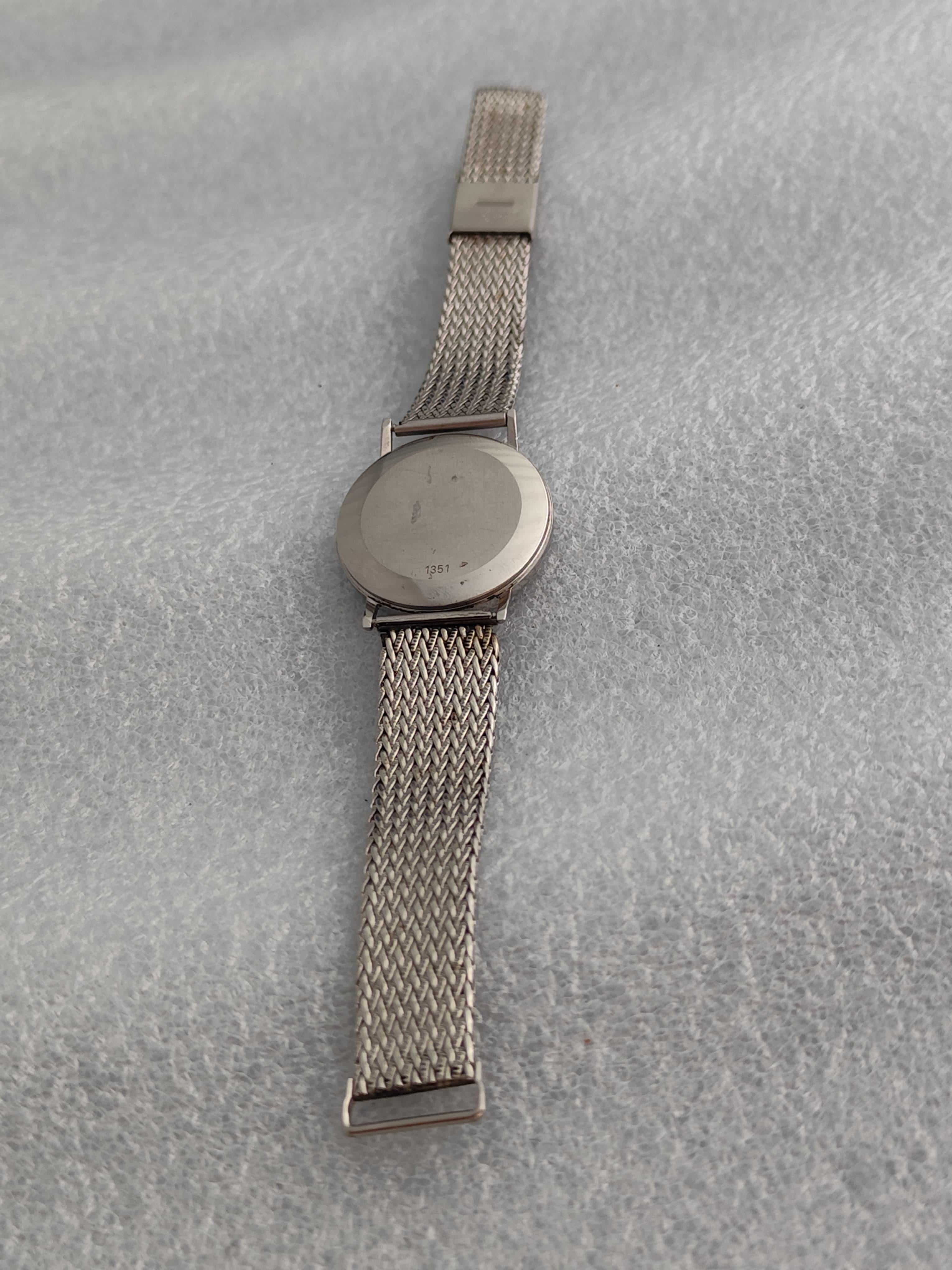 Omega De Ville Quadrante nero Waffle 1910092 Orologio in acciaio inossidabile in vendita 7