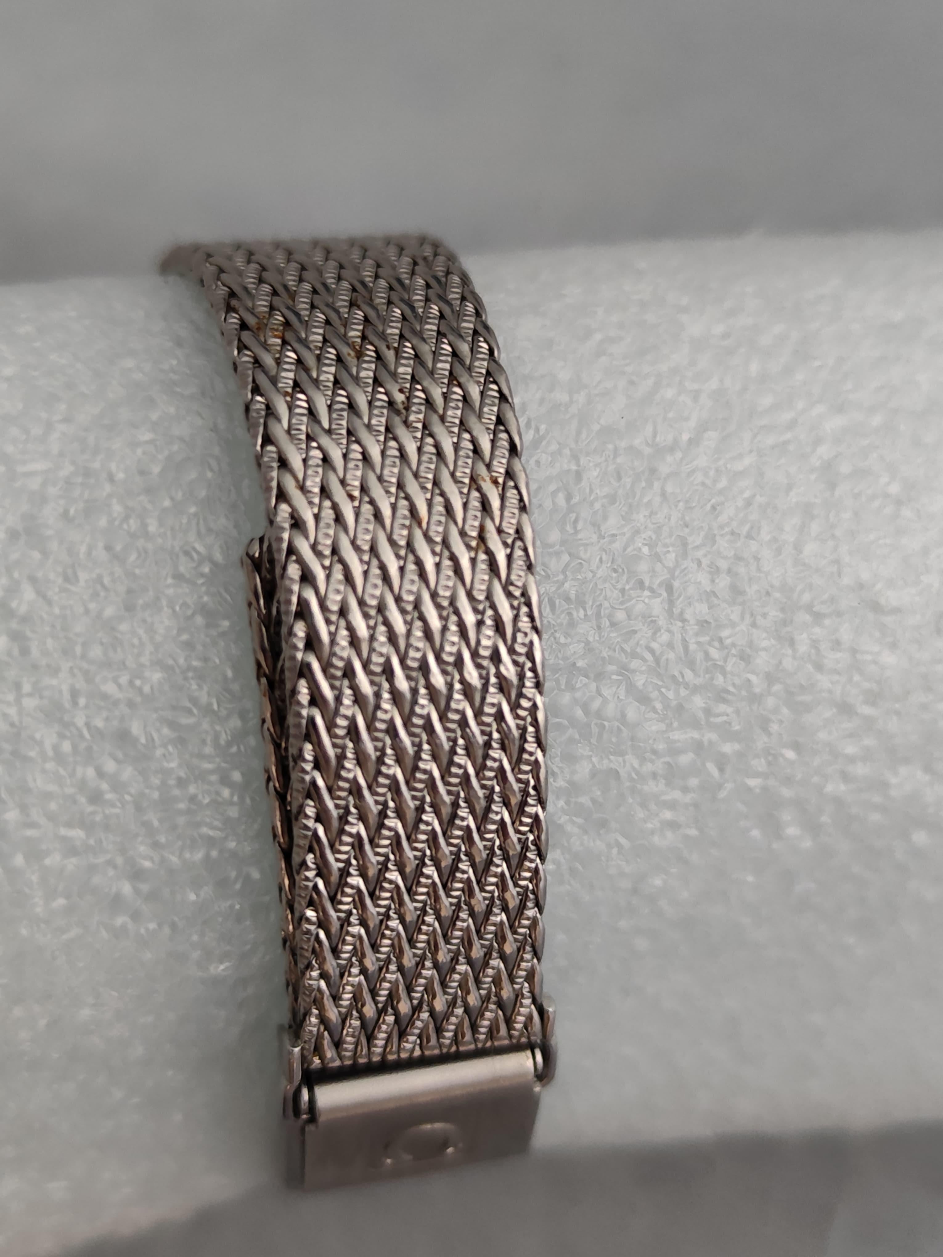 Omega De Ville Quadrante nero Waffle 1910092 Orologio in acciaio inossidabile in vendita 11