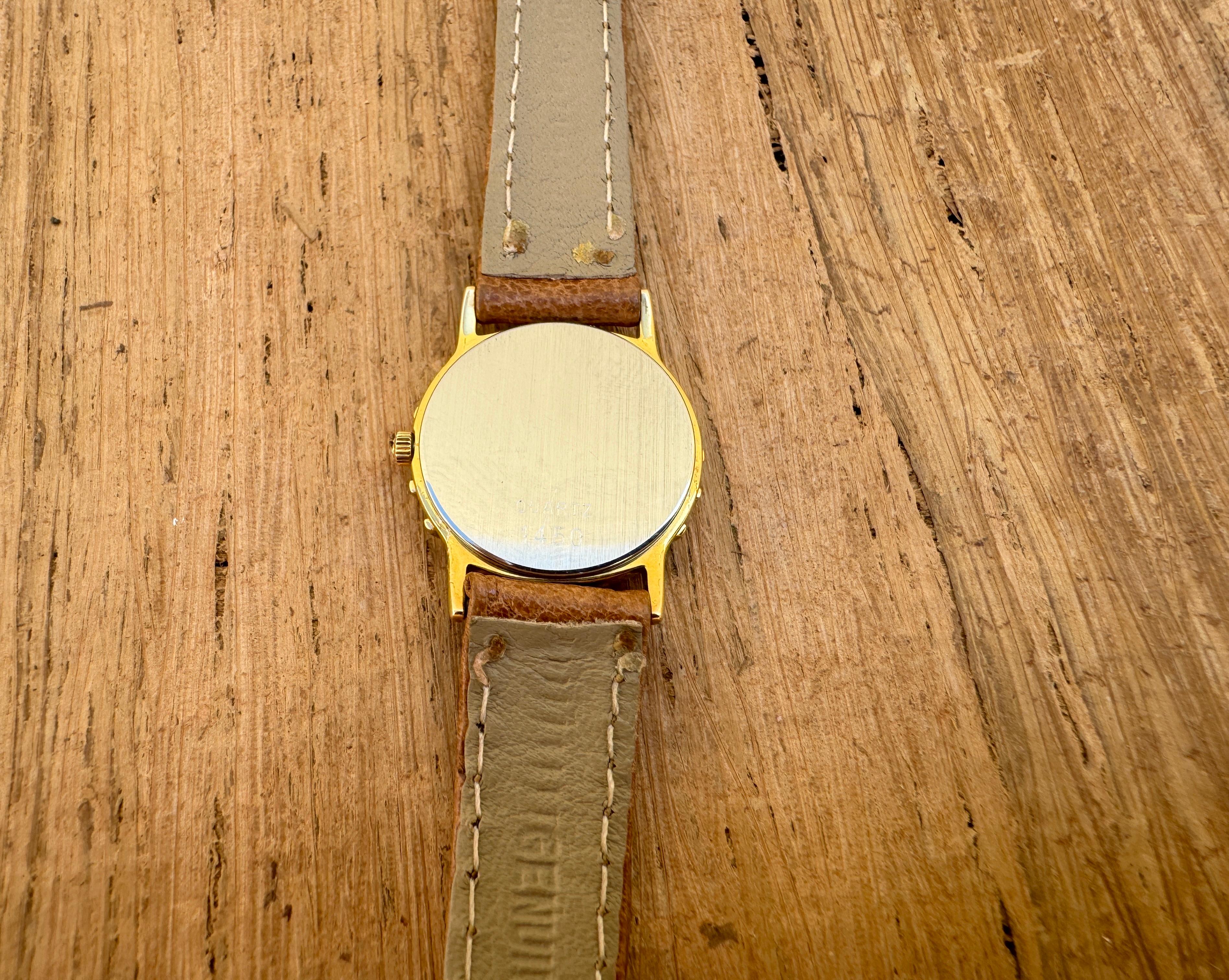 Omega De Ville cal 1450 Rare Lined Dial Ladies Vintage Watch In Good Condition For Sale In Toronto, CA