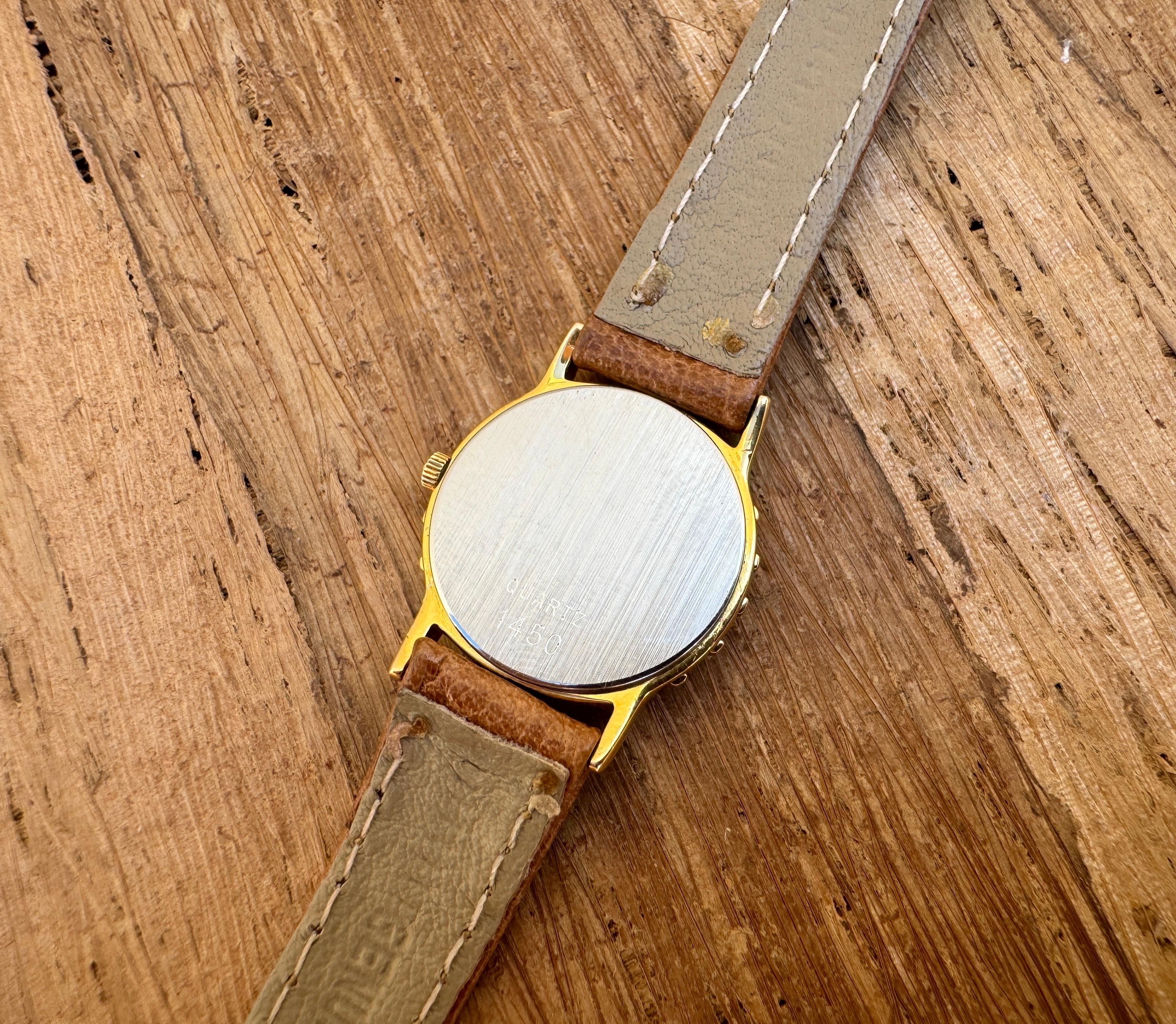 Omega De Ville cal 1450 Rare Lined Dial Ladies Vintage Watch For Sale 3