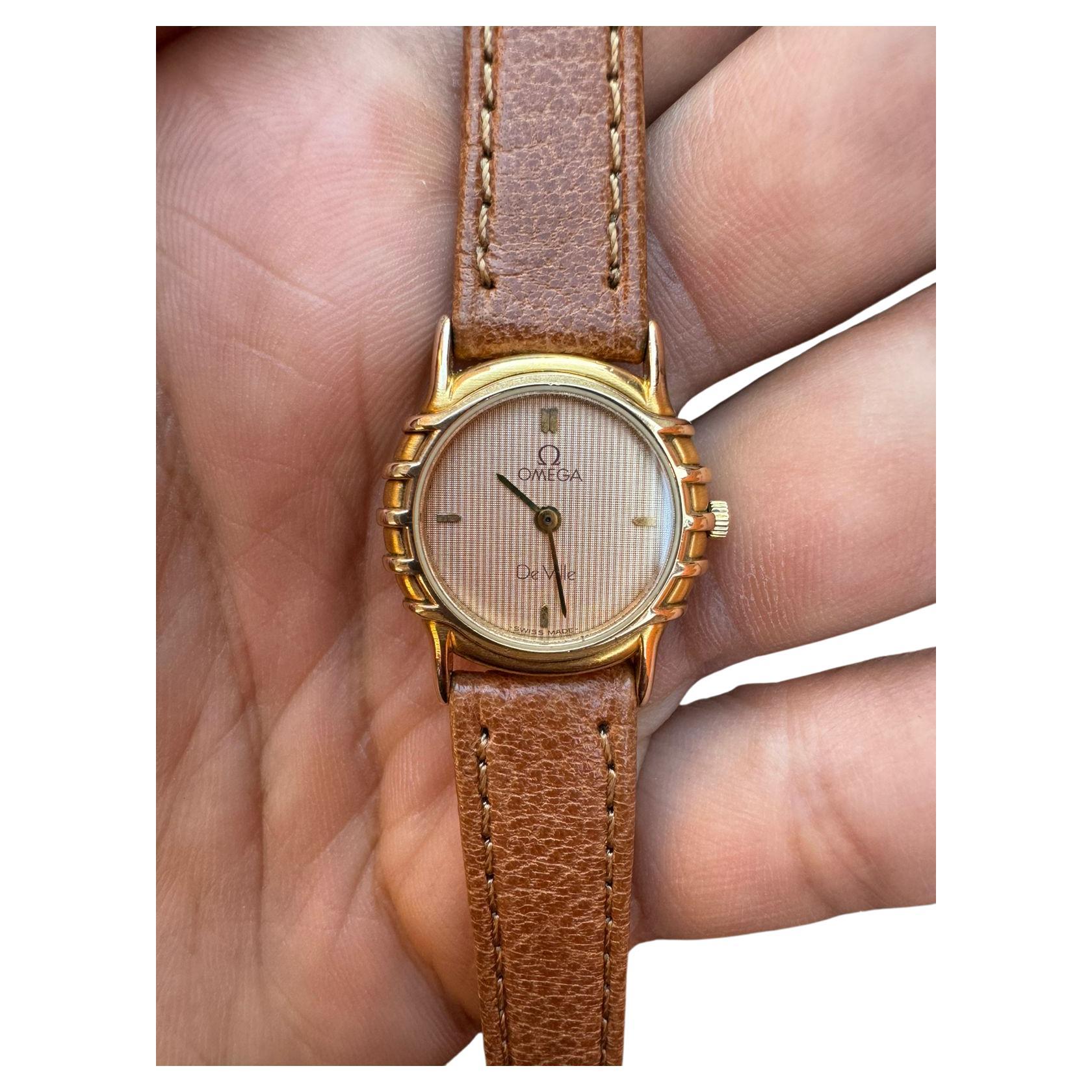Reloj Omega De Ville cal 1450 Raro Esfera Forrada Señoras Vintage en venta