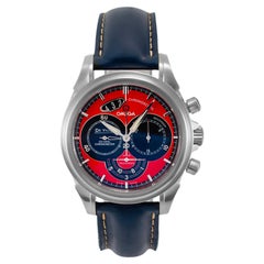 Omega De Ville Chronoscope 41MM 4851.61.31 Orologio in acciaio con quadrante rosso