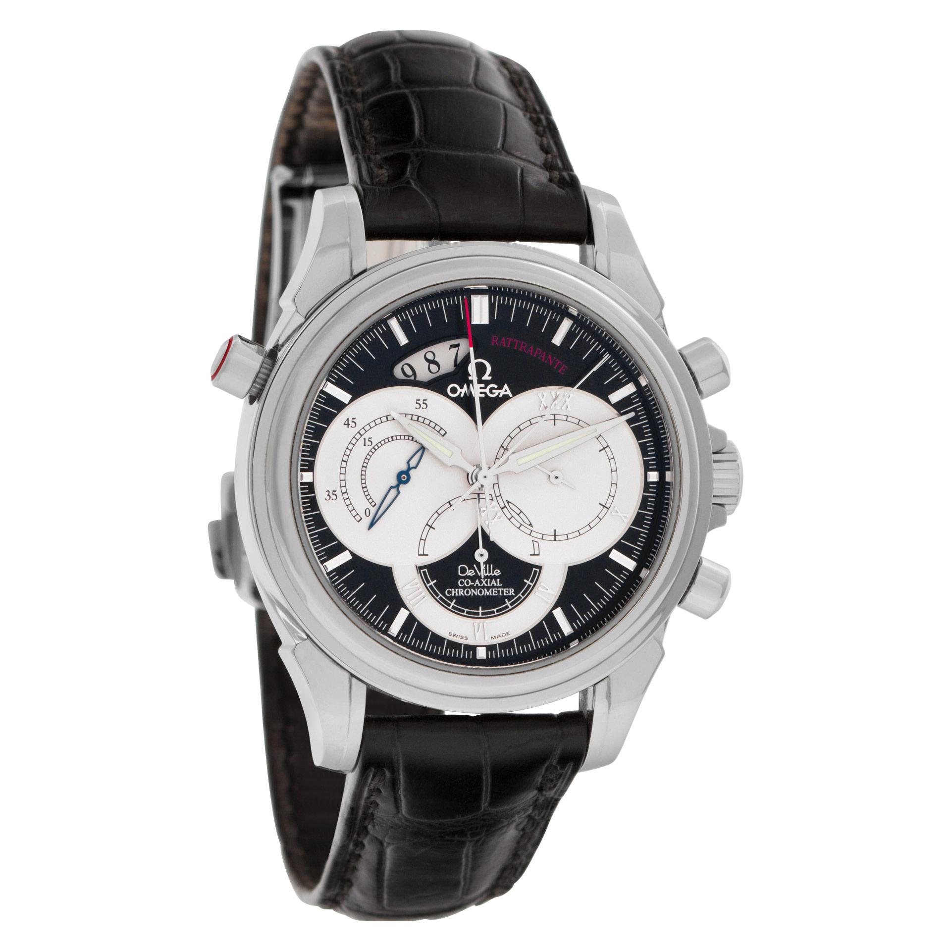 Omega De Ville Co-Axial Rattrapante in Edelstahl Armbanduhr Auto im Zustand „Hervorragend“ in Surfside, FL