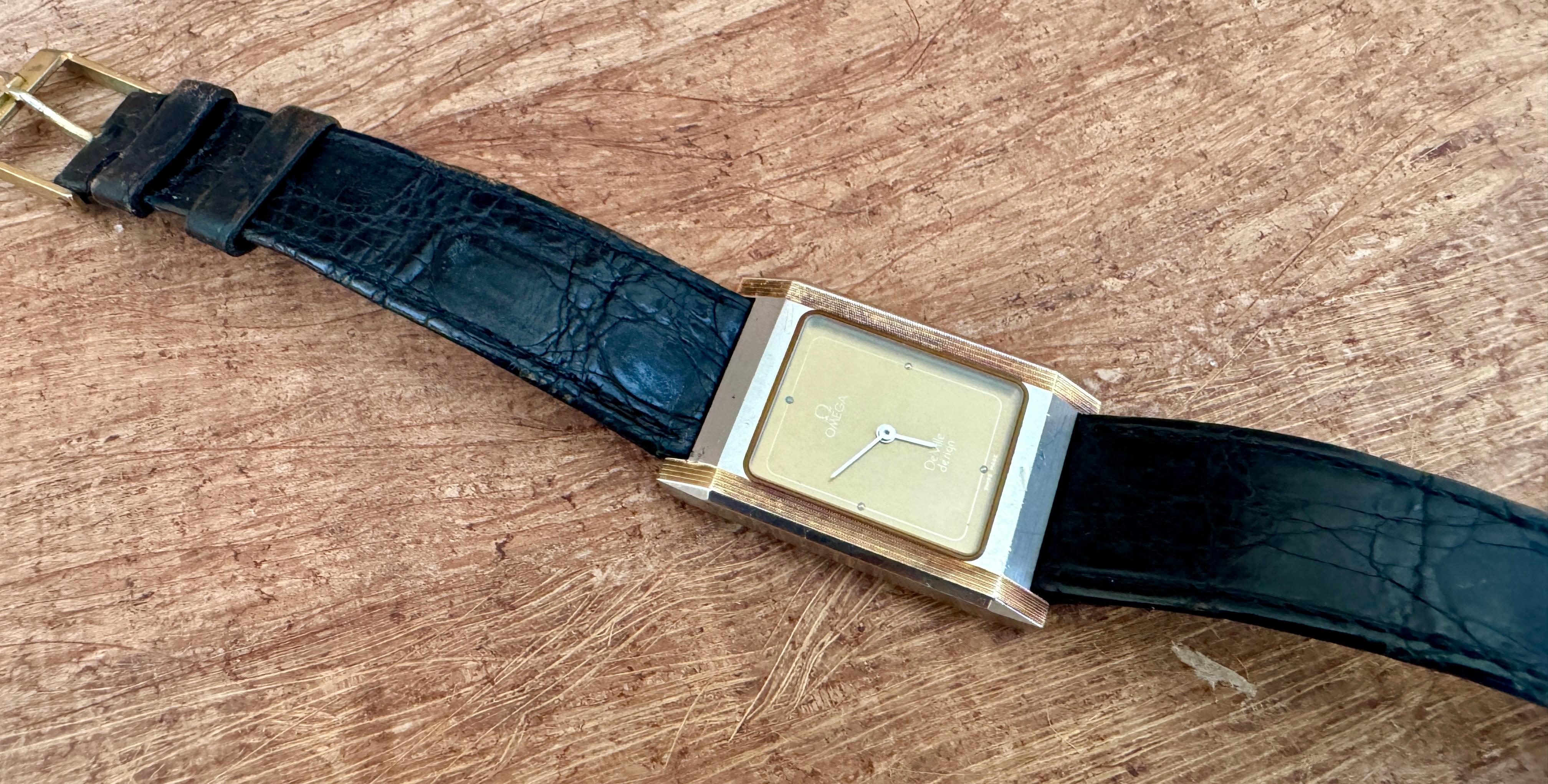 Omega De Ville Design Slim Two Tone 1387 Watch For Sale 7