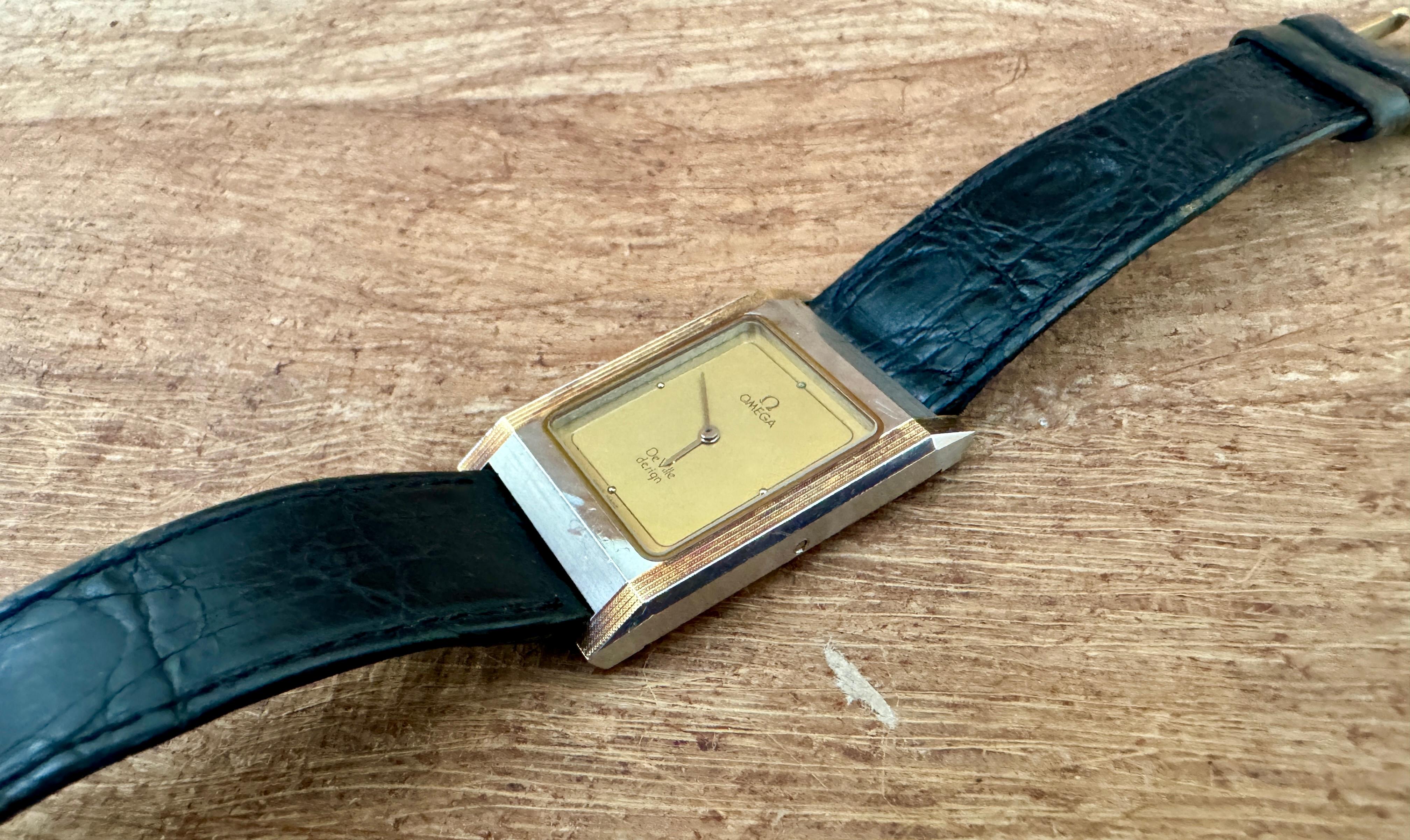 Omega De Ville Design Slim Two Tone 1387 Watch For Sale 10