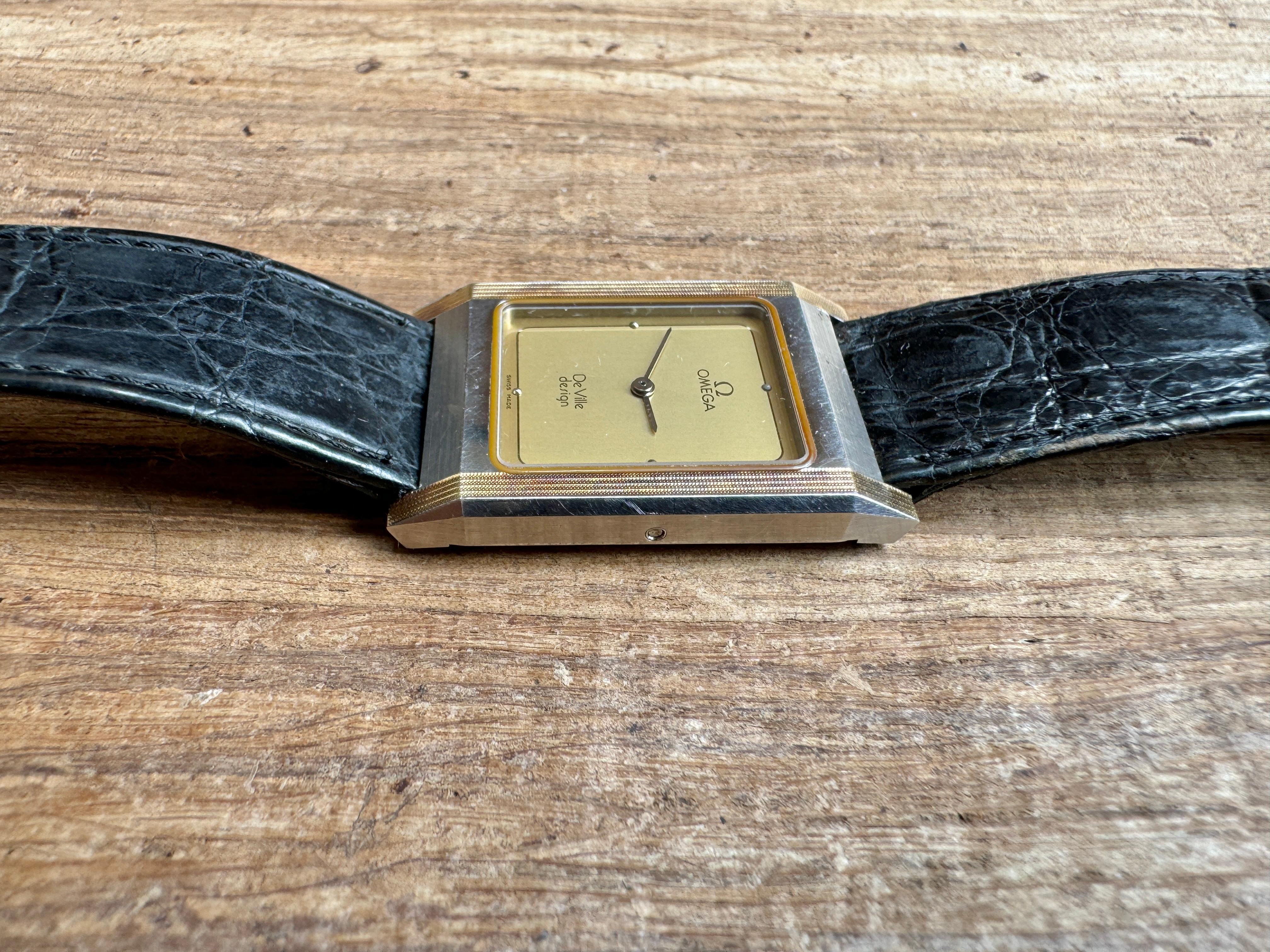 Omega De Ville Design Slim Two Tone 1387 Watch For Sale 12