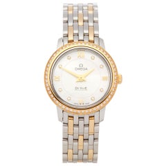 Used Omega De Ville Diamond Mother of Pearl Stainless Steel and Yellow Gold