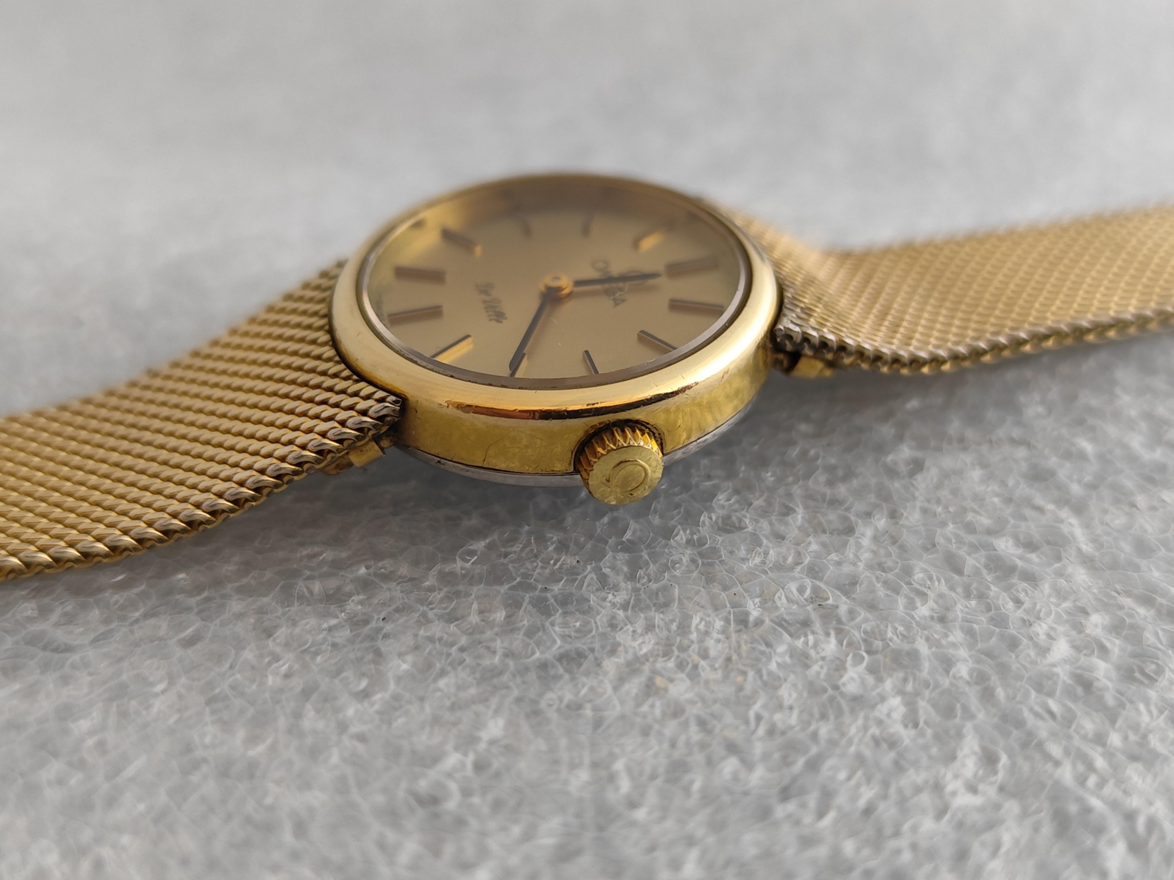 Reloj Omega De Ville chapado en oro Ref 7112075 En caja en venta 7