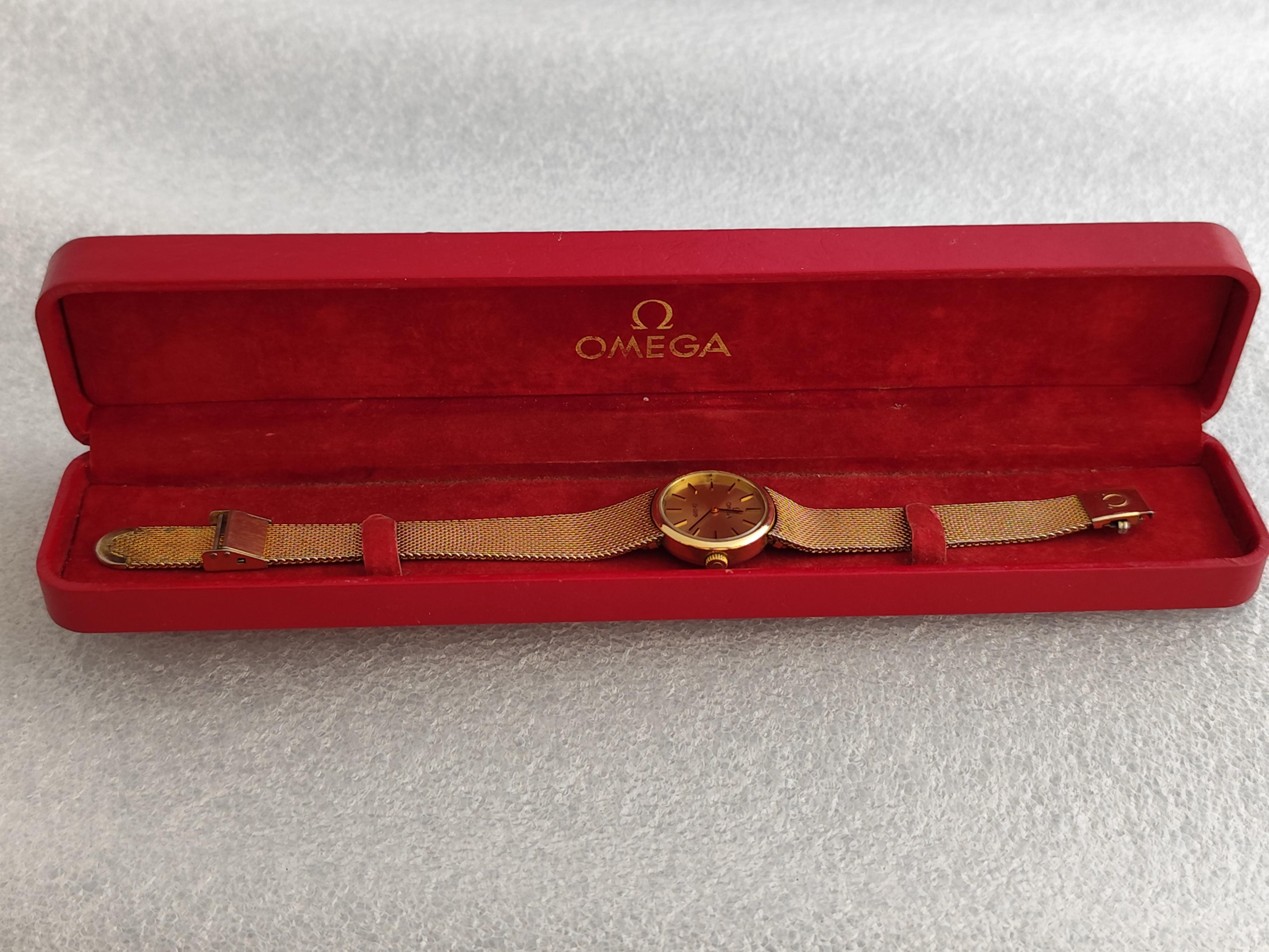 Reloj Omega De Ville chapado en oro Ref 7112075 En caja en venta 1