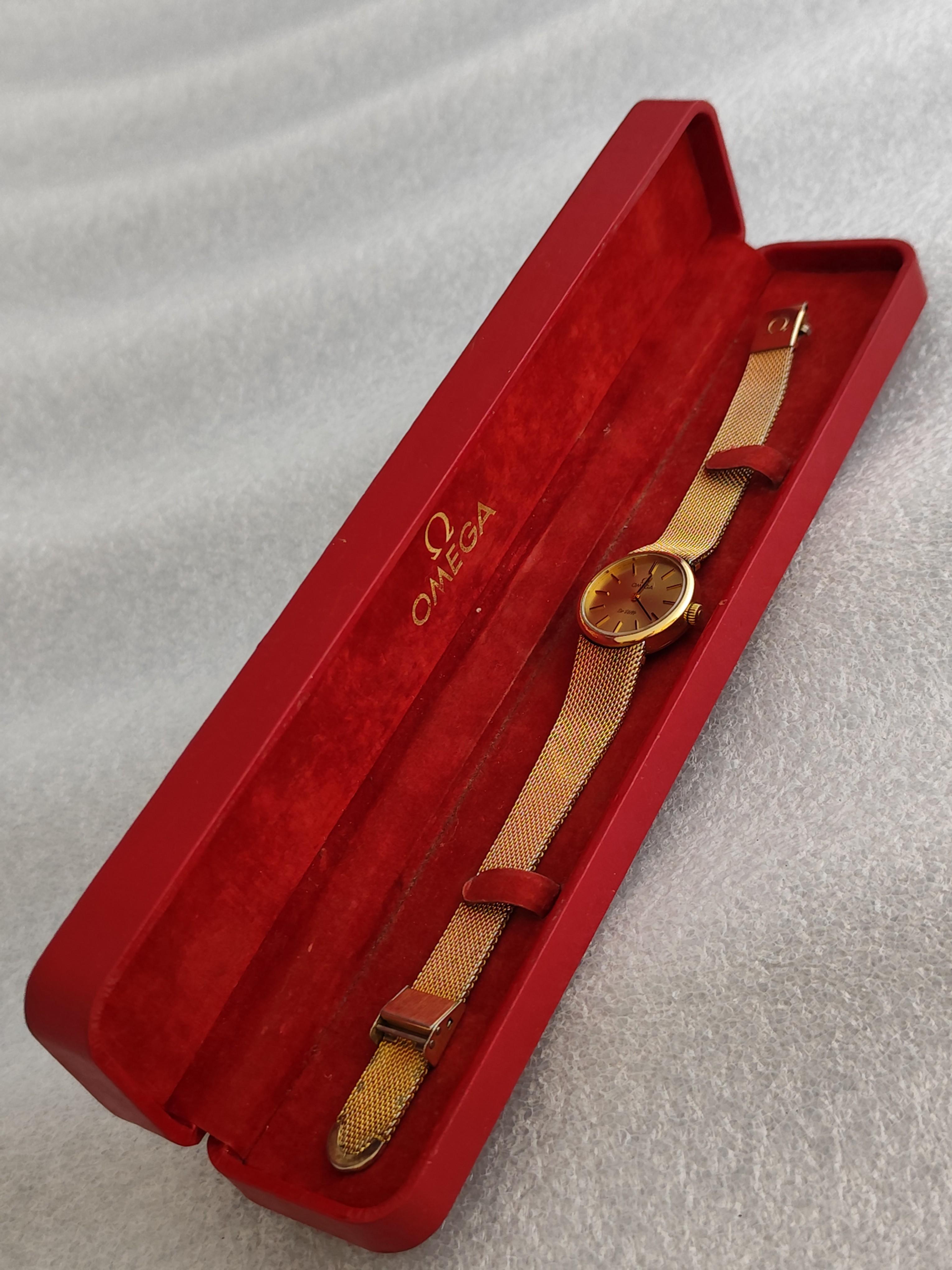Reloj Omega De Ville chapado en oro Ref 7112075 En caja en venta 2