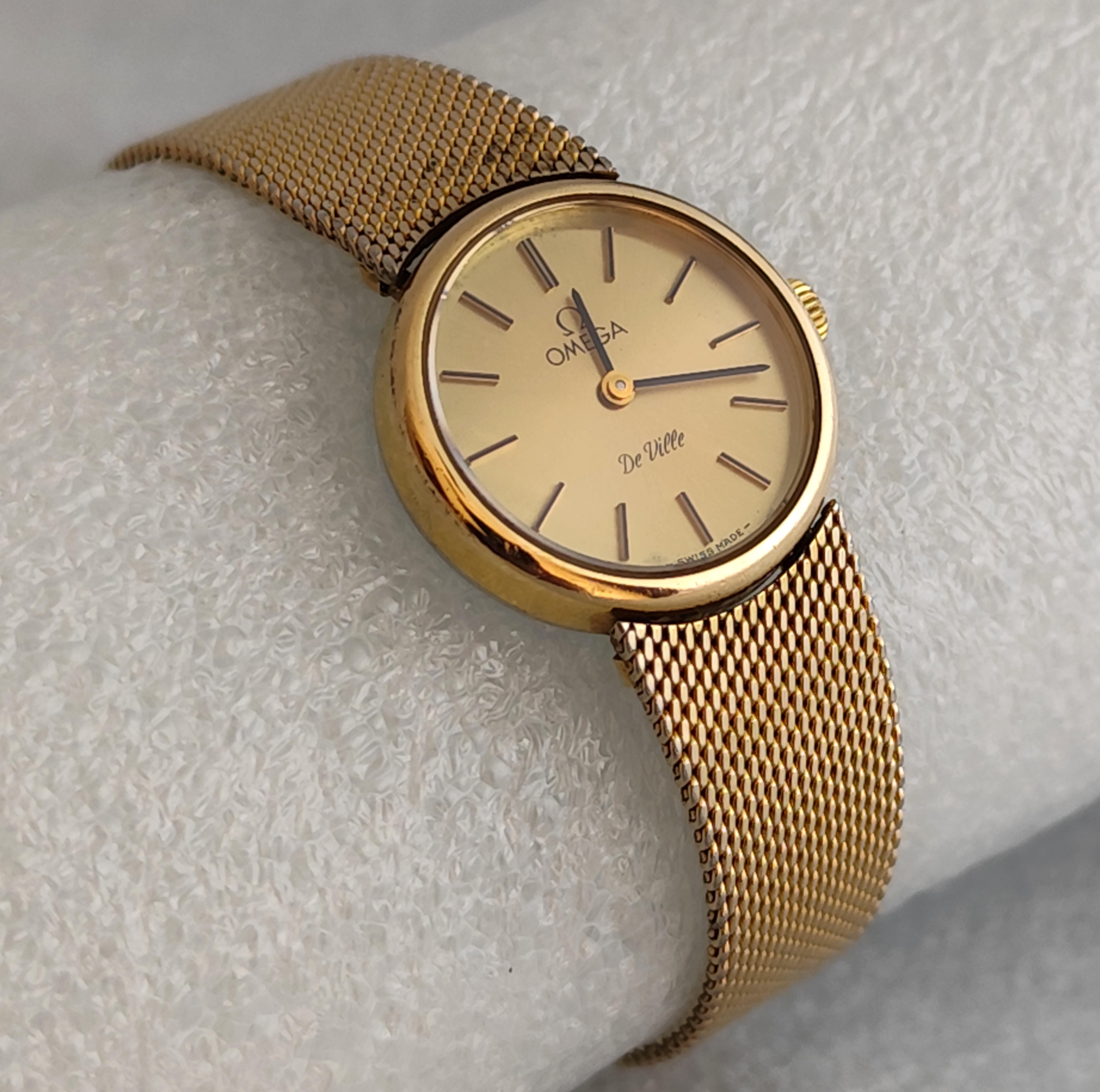 Reloj Omega De Ville chapado en oro Ref 7112075 En caja en venta 3
