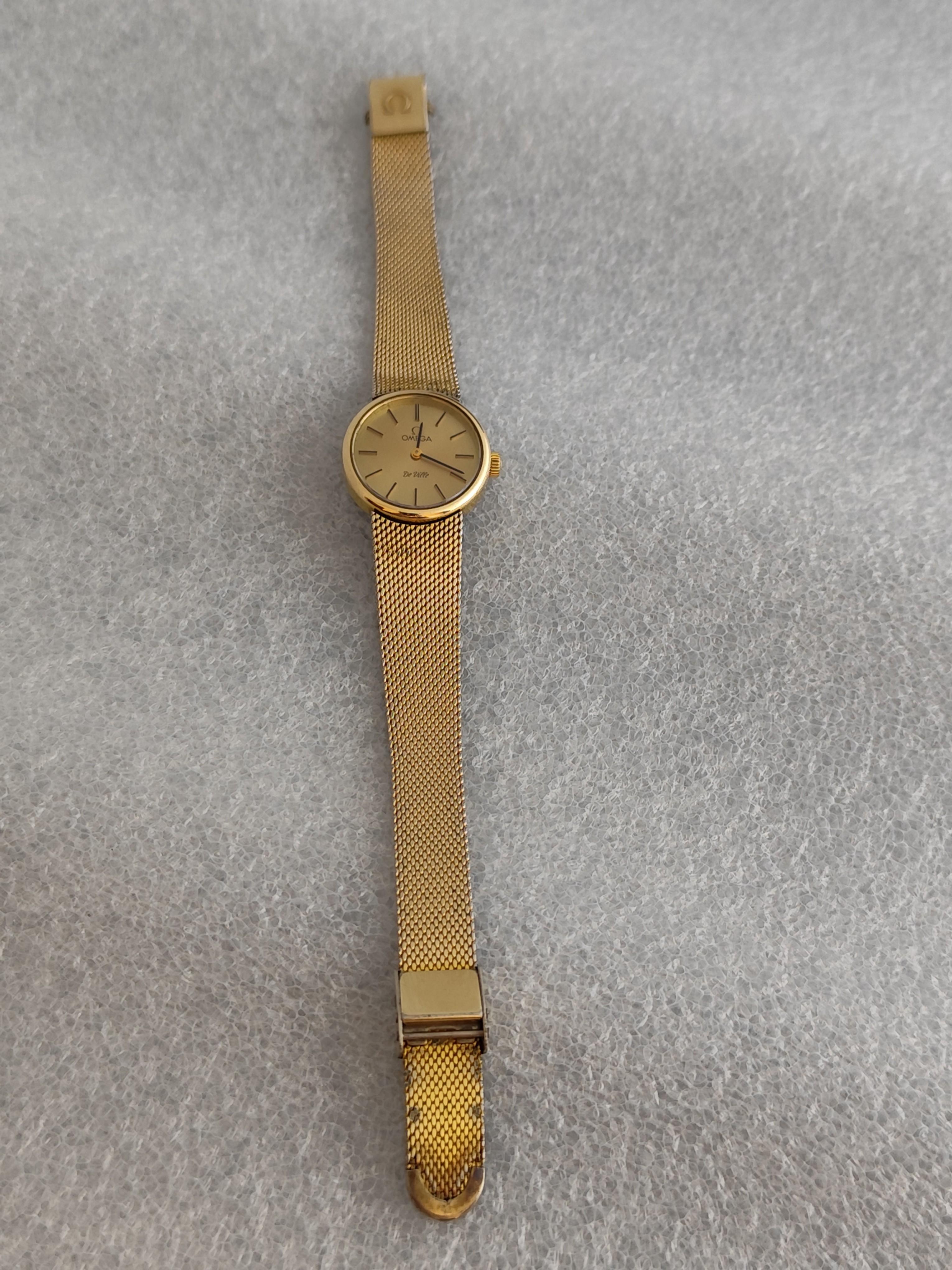 Reloj Omega De Ville chapado en oro Ref 7112075 En caja en venta 4