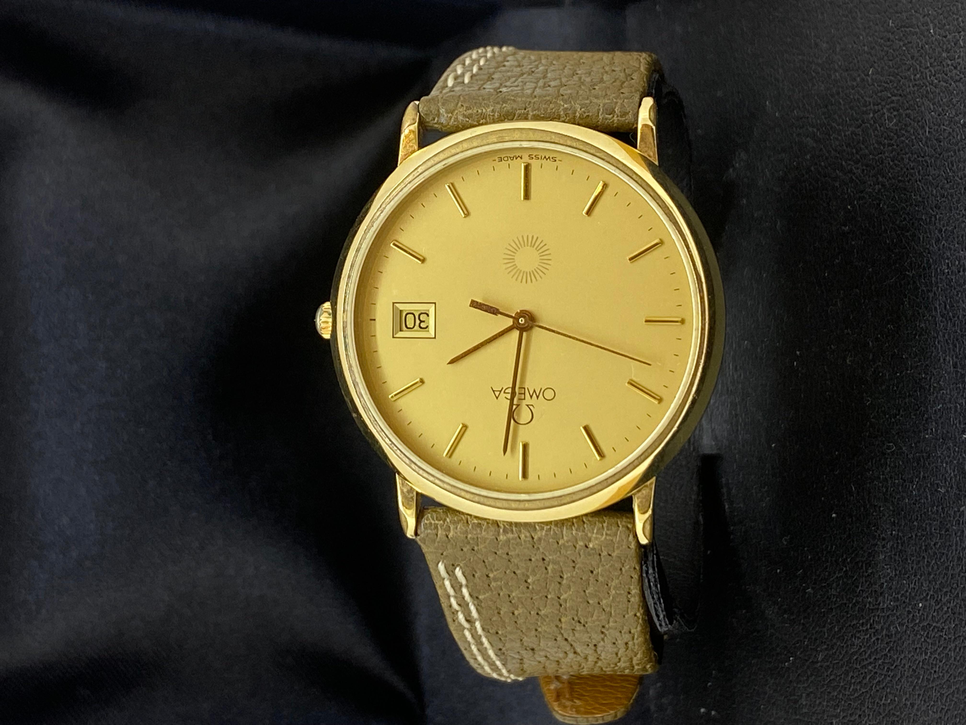 Men's Omega De Ville Gold-Plated S/Steel Champagne 