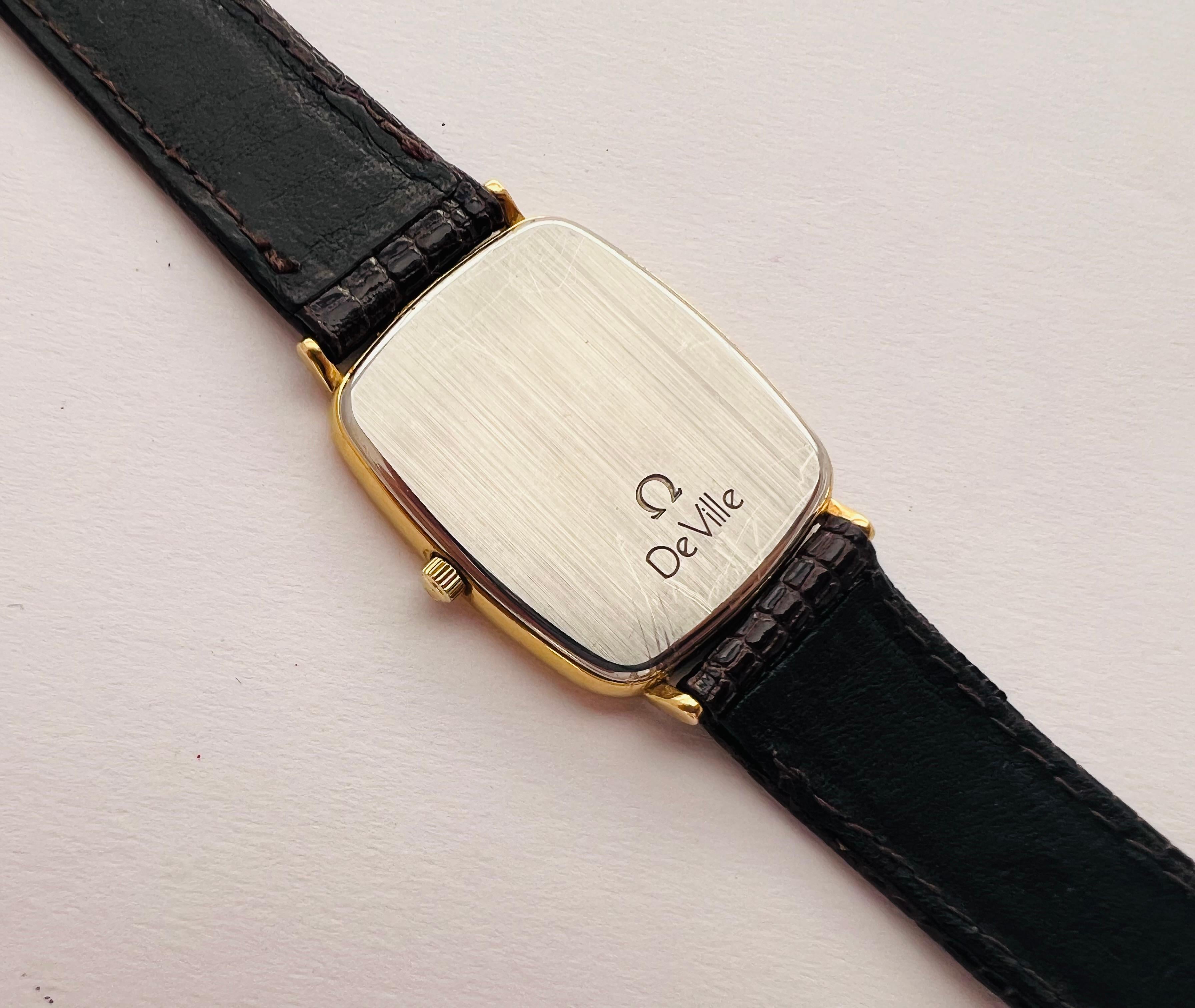 Omega De Ville Gold Plated Slim Ref 195.0076.2 Arabic Numerals Watch 4