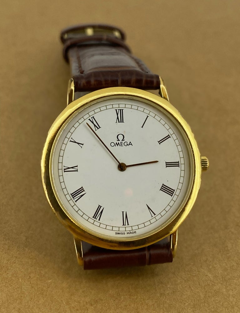 Omega De Ville Gold-Plated Steel 32mm Roman Numerals Quartz Mens