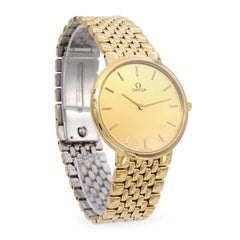 Omega De Ville Gold-Tone Stainless Steel Quartz Men’s Watch