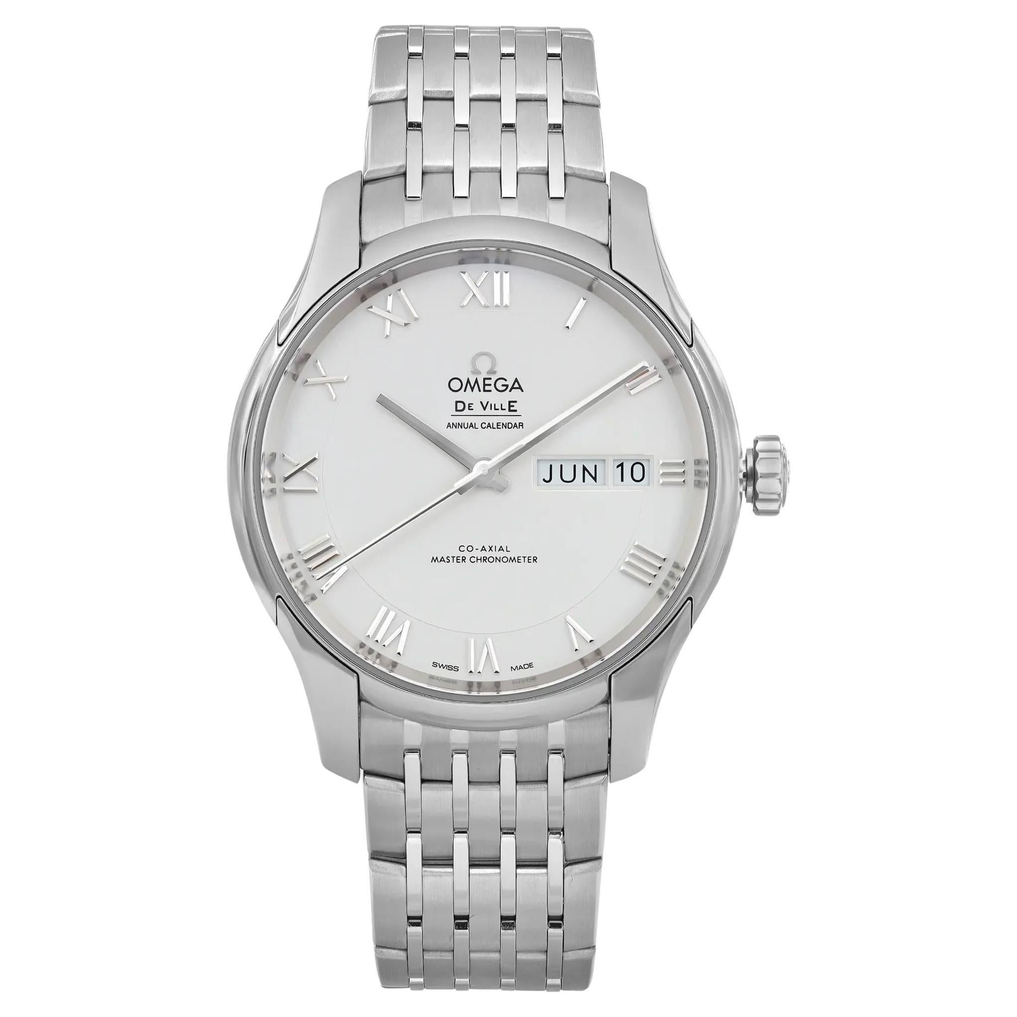 Omega De Ville Hour Vision 41mm Steel White Dial Men Watch 433.10.41.22.02.001 For Sale