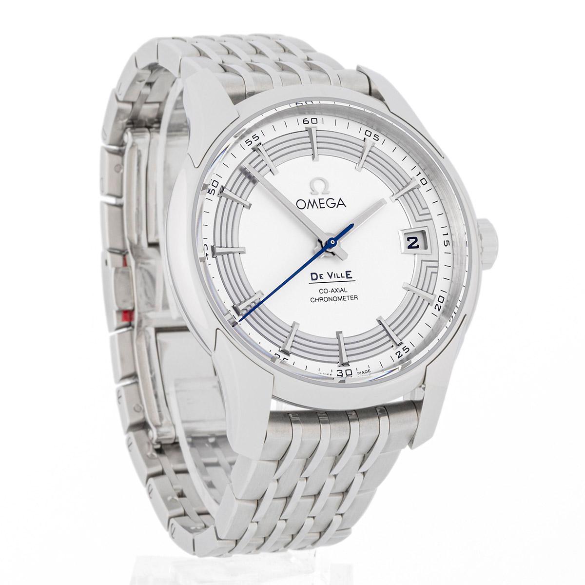 Contemporain Omega De Ville Hour Vision steel case and bracelet en vente