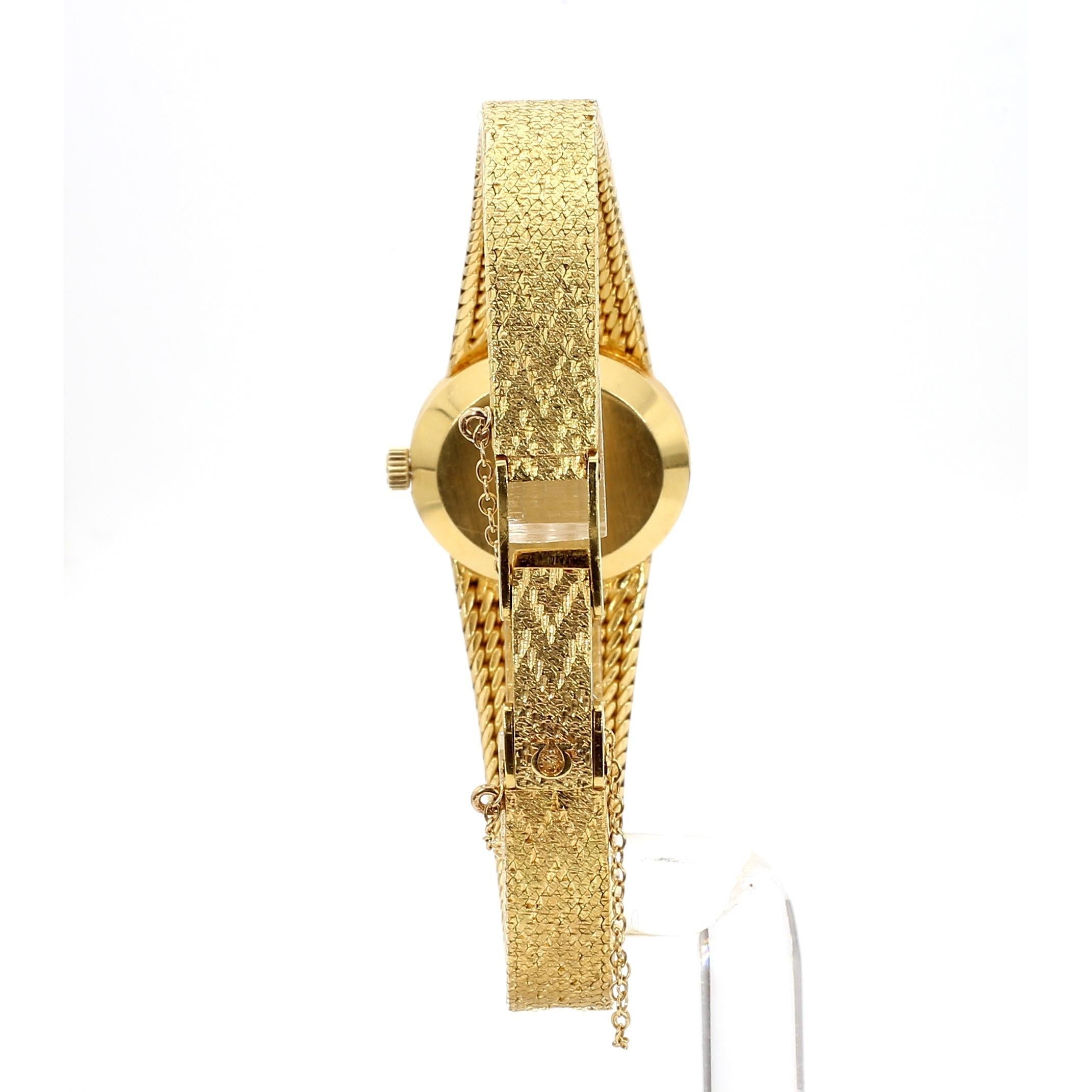 Omega De Ville Lapis Lazuli Dial 18K Gold Manual Wind Watch im Angebot 3