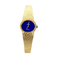 Omega De Ville Lapis Lazuli Dial 18K Gold Manual Wind Watch