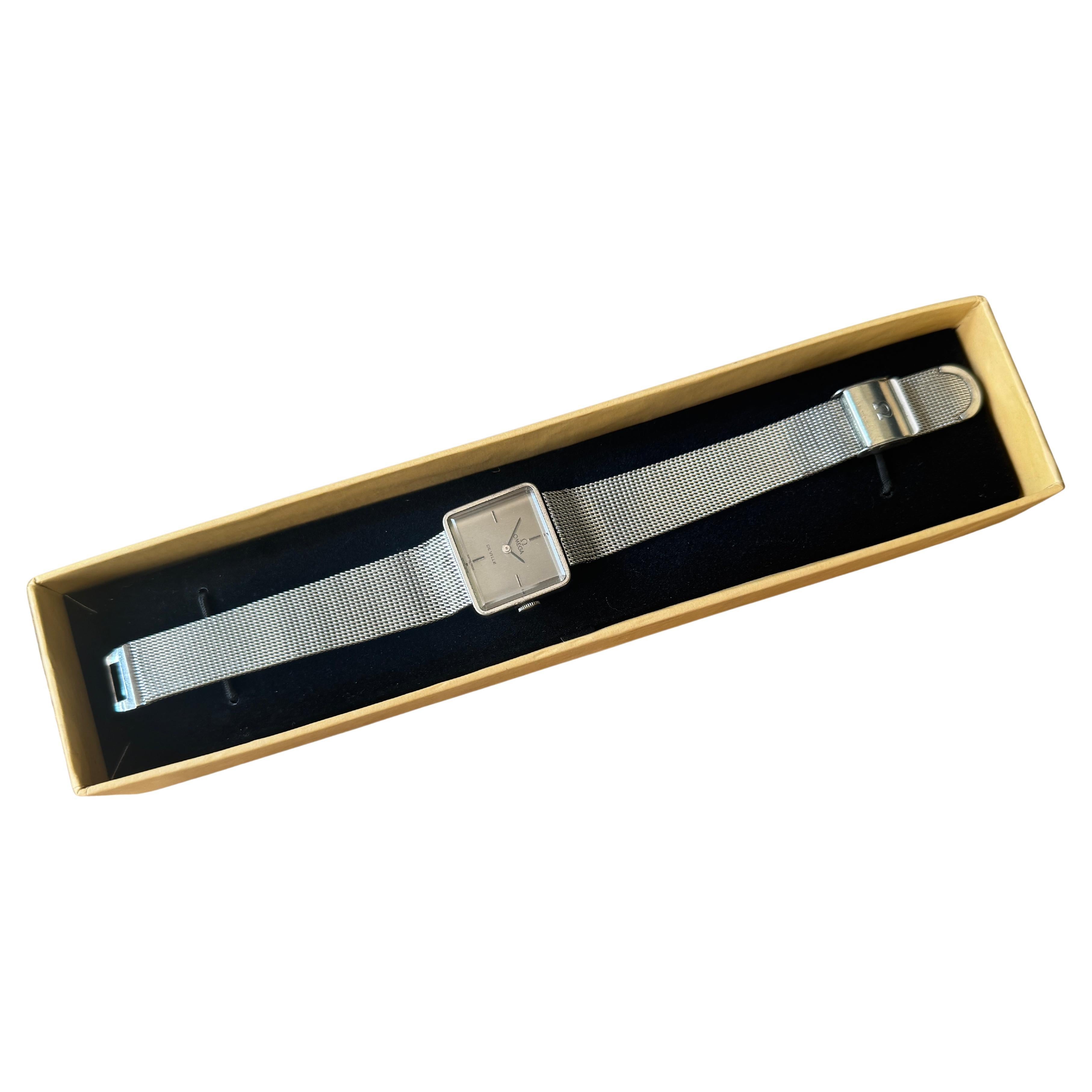 Omega De Ville Manual Winding Steel Mesh Bracelet Watch