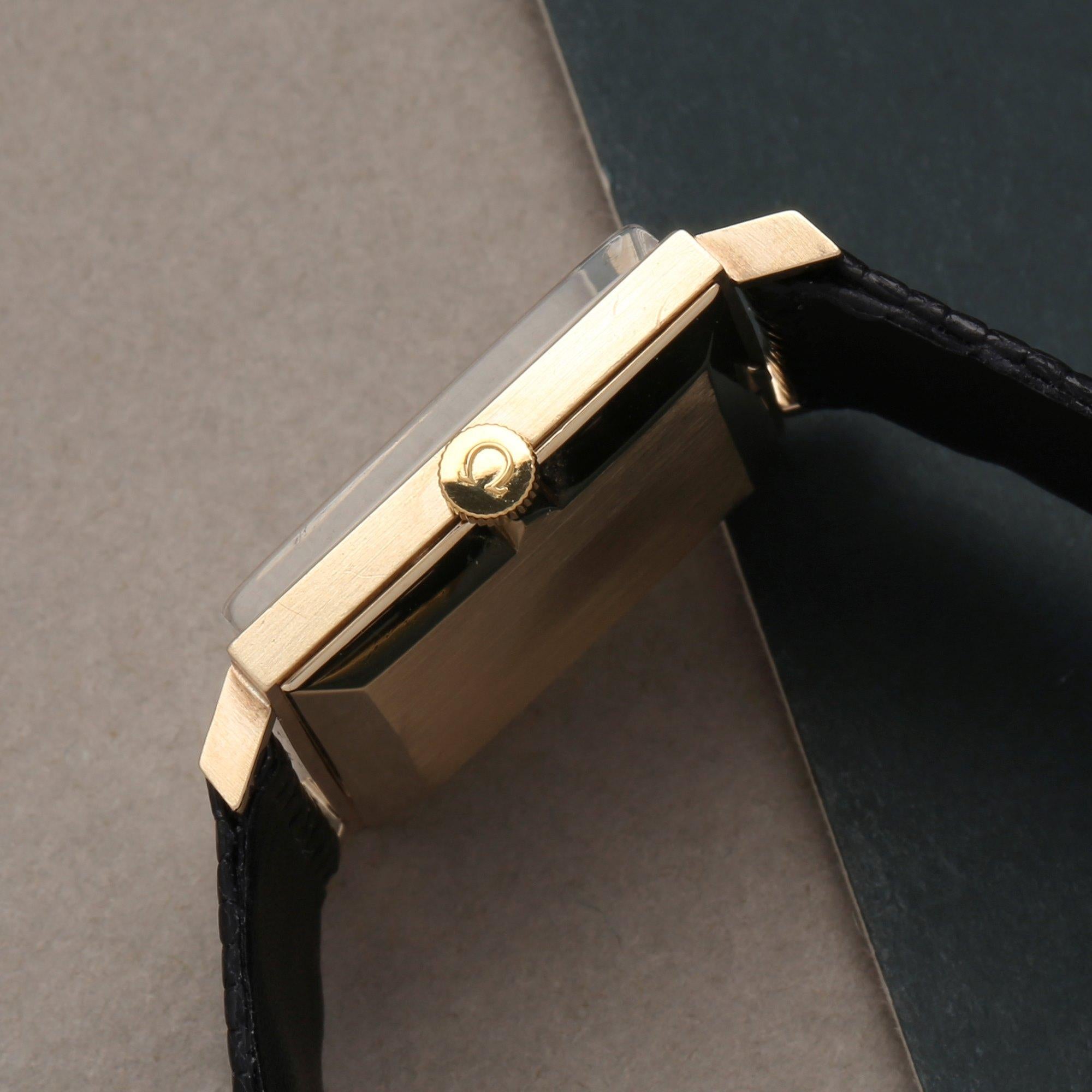 omega de ville square gold watch